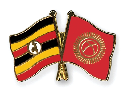 Fahnen Pins Uganda Kirgisistan