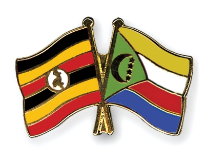 Fahnen Pins Uganda Komoren