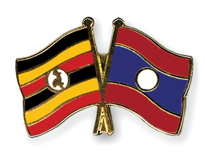 Fahnen Pins Uganda Laos