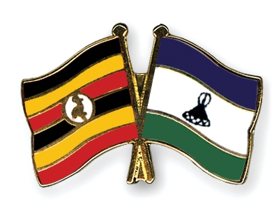 Fahnen Pins Uganda Lesotho