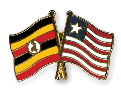 Fahnen Pins Uganda Liberia