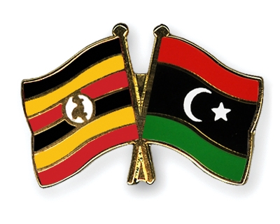 Fahnen Pins Uganda Libyen