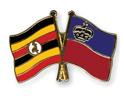 Fahnen Pins Uganda Liechtenstein