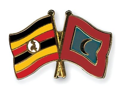 Fahnen Pins Uganda Malediven