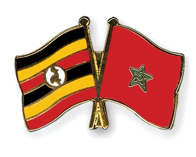 Fahnen Pins Uganda Marokko