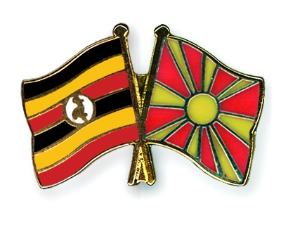 Fahnen Pins Uganda Mazedonien