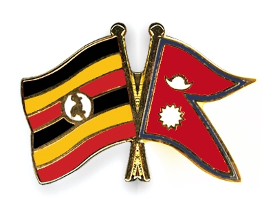 Fahnen Pins Uganda Nepal