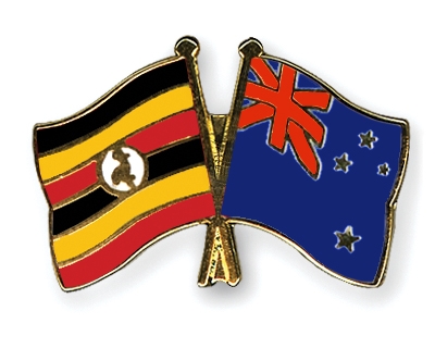 Fahnen Pins Uganda Neuseeland