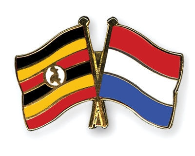 Fahnen Pins Uganda Niederlande