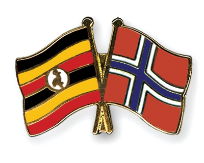Fahnen Pins Uganda Norwegen