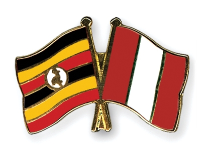 Fahnen Pins Uganda Peru