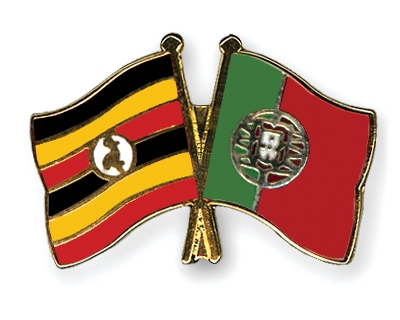 Fahnen Pins Uganda Portugal