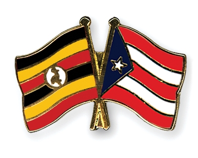Fahnen Pins Uganda Puerto-Rico