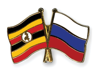 Fahnen Pins Uganda Russland
