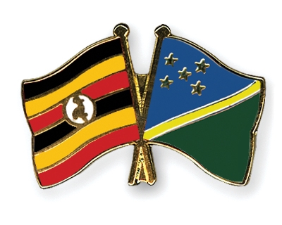 Fahnen Pins Uganda Salomonen