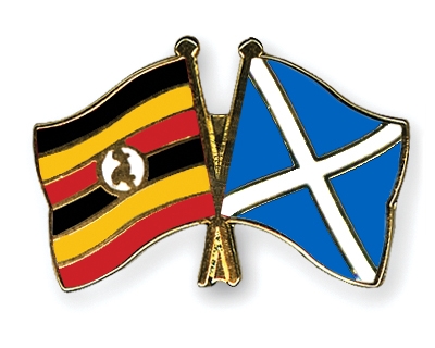 Fahnen Pins Uganda Schottland