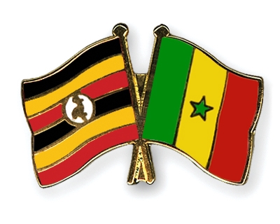 Fahnen Pins Uganda Senegal