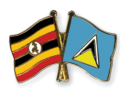 Fahnen Pins Uganda St-Lucia