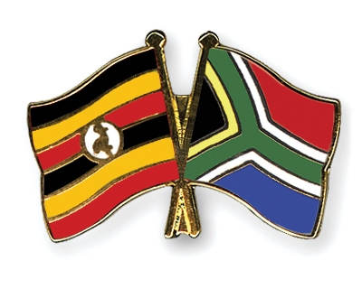 Fahnen Pins Uganda Sdafrika