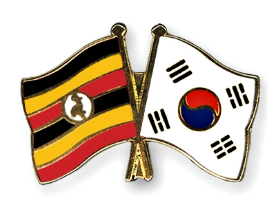 Fahnen Pins Uganda Sdkorea