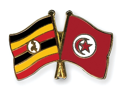 Fahnen Pins Uganda Tunesien