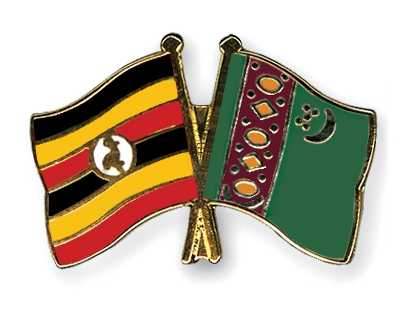 Fahnen Pins Uganda Turkmenistan