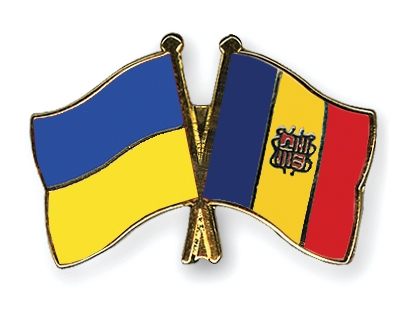 Fahnen Pins Ukraine Andorra