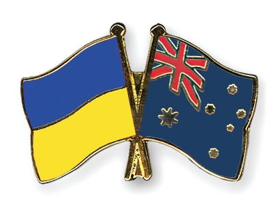 Fahnen Pins Ukraine Australien