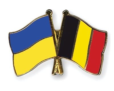 Fahnen Pins Ukraine Belgien