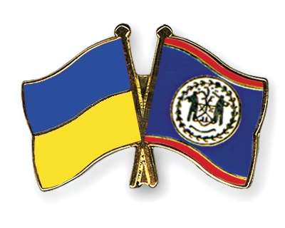 Fahnen Pins Ukraine Belize