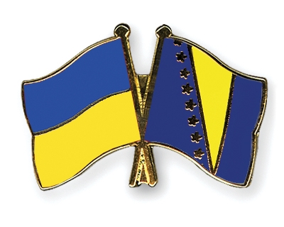 Fahnen Pins Ukraine Bosnien-und-Herzegowina