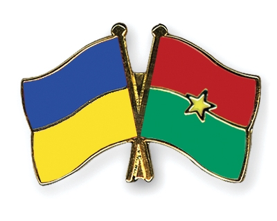 Fahnen Pins Ukraine Burkina-Faso