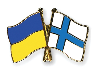 Fahnen Pins Ukraine Finnland