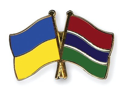 Fahnen Pins Ukraine Gambia