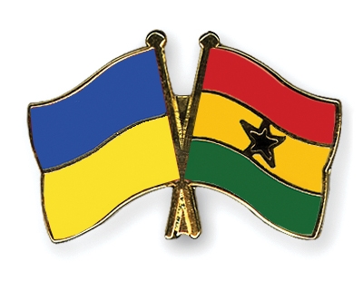 Fahnen Pins Ukraine Ghana
