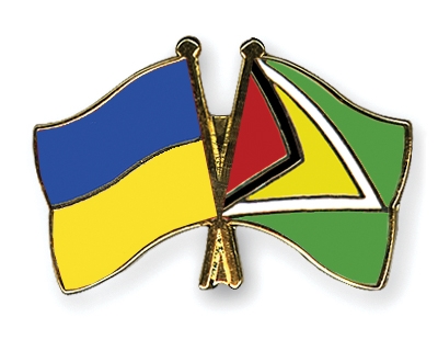 Fahnen Pins Ukraine Guyana