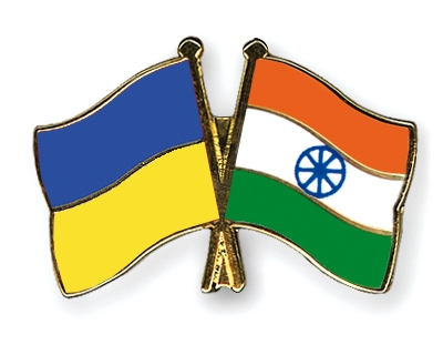 Fahnen Pins Ukraine Indien