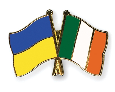 Fahnen Pins Ukraine Irland