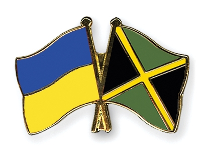 Fahnen Pins Ukraine Jamaika