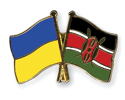Fahnen Pins Ukraine Kenia