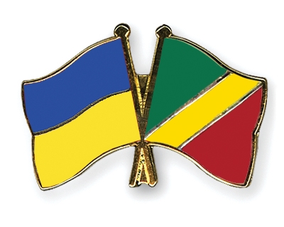 Fahnen Pins Ukraine Kongo-Republik