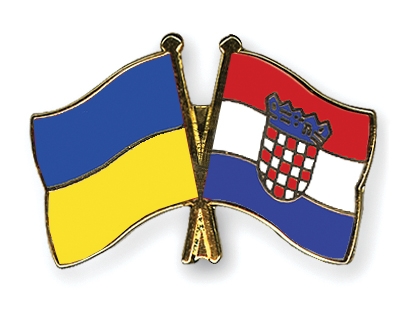 Fahnen Pins Ukraine Kroatien
