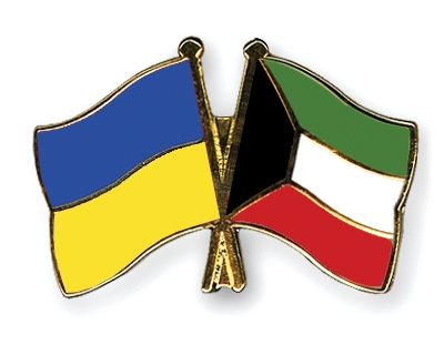 Fahnen Pins Ukraine Kuwait