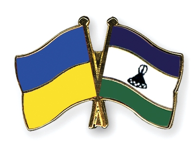 Fahnen Pins Ukraine Lesotho