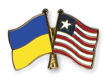 Fahnen Pins Ukraine Liberia