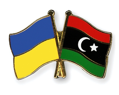 Fahnen Pins Ukraine Libyen