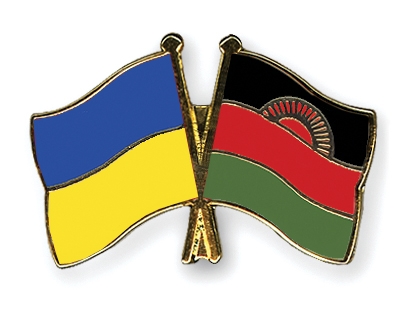 Fahnen Pins Ukraine Malawi