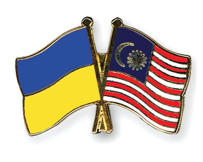 Fahnen Pins Ukraine Malaysia