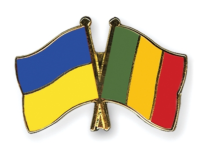 Fahnen Pins Ukraine Mali