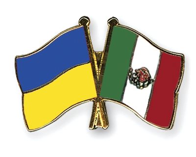 Fahnen Pins Ukraine Mexiko